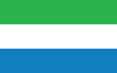National Flag of Sierra Leone. Sierra Leone Flag.
