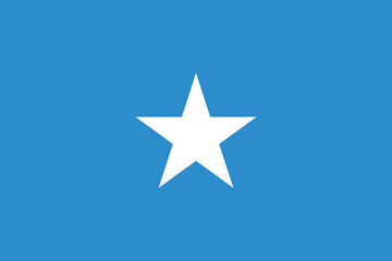 National Flag of Somalia. Somalia Flag. 