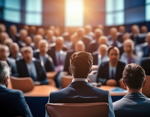 Obraz premium Illustration Showcasing a Business Seminar on Professional Development