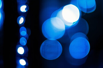 christmas lights in the city