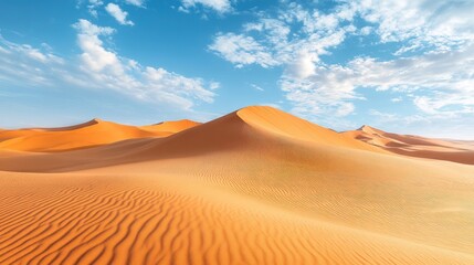 Desert Landscape under a Blue Sky