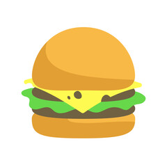 Fastfood Hamburger Illustration