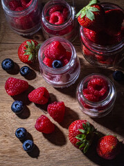 raspberry jam in a glass