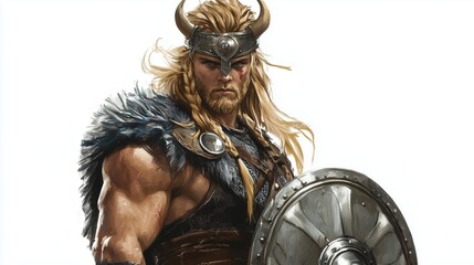 Illustration of Balder on a white background