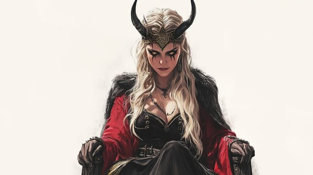 Illustration of Hel on a white background