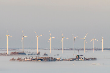 wind turbines and windmill
