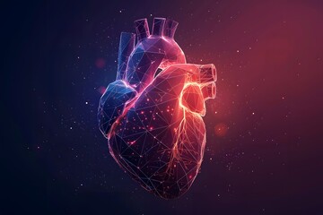 Stunning 3D Render of a Heart in a Futuristic Style