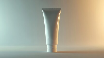 White Tube of Cream on a Gradient Background