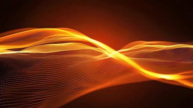 A long orange wave is shown in the image. The wave is very long and has a lot of energy. The orange color of the wave creates a warm and inviting mood