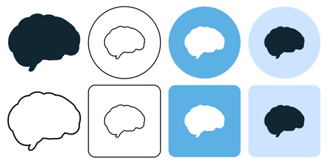 mind or brain organ internal organs anatomy icon symbol ui and ux design, glyphs and stroke line icon
