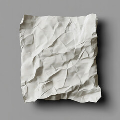 Obraz premium single, isolated, square white paper sticker with visible creases and wrinkles By Generated AI