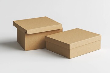 Fototapeta premium Paper Box Mockup A4 on isolated background created with Generative AI