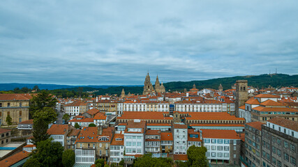 Fototapeta premium Santiago de Compostela, the province of A Coruña, is the capital of the autonomous community of Galicia, in northwestern Spain