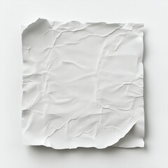 Obraz premium single, isolated, square white paper sticker with visible creases and wrinkles By Generated AI