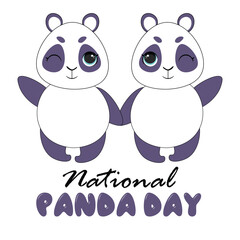 National Panda Day design. eps 10