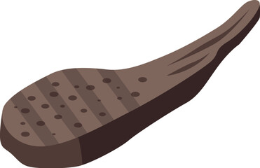 Grilled t bone steak with bone for restaurant menu or meat packing packaging