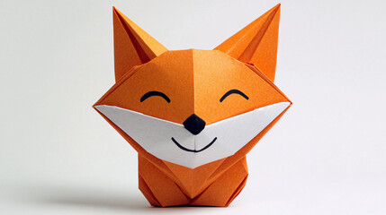Obraz premium a funny fox head made of paper