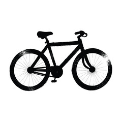 Obraz premium Bicycle Silhouette Illustration Hand Drawn Style