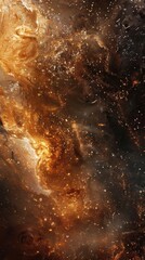 Swirling cosmic gases and countless stars illuminate the darkness of deep space