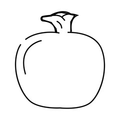 pomegranate red line icon vector. pomegranate red sign. isolated contour symbol black illustration