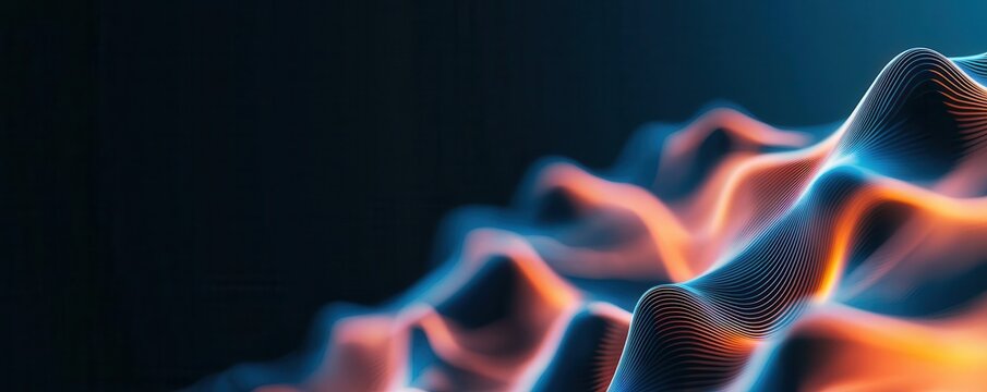 Abstract electric wave bursts emanating from a quantum computer, technology, quantum computing