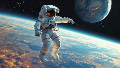 Fototapeta premium astronaut in space