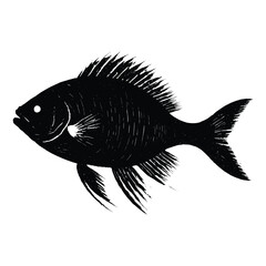 Black Silhouette of a Fish