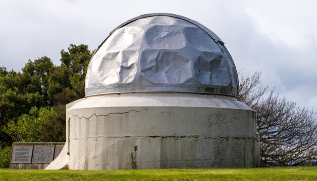 View of astrodome for star watching in Wellington Botanic Garden in capital city of Wellington, New Zealand Aotearoa