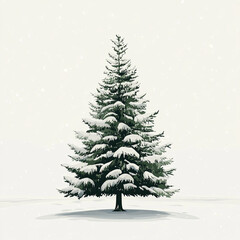 Fototapeta premium christmas tree isolated on white