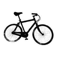 Fototapeta premium Hand Drawn Bicycle Silhouette Illustration