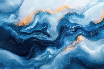 Fototapeta premium abstract fluid art background with vibrant blue gradients dynamic swirling patterns and subtle striped texture
