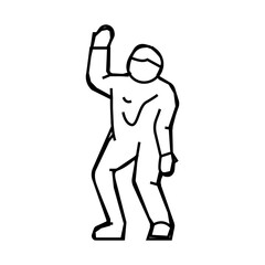 corpse zombie line icon vector. corpse zombie sign. isolated contour symbol black illustration