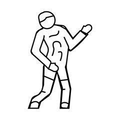 monster zombie line icon vector. monster zombie sign. isolated contour symbol black illustration