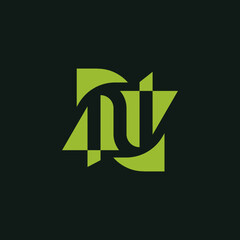 Obraz premium Letter N logo, original and modern in vector.