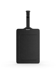 Blank Leather Personal Blank Luggage Tag for Promotional Branding, 3d illustration.