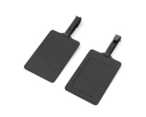 Blank Leather Personal Blank Luggage Tag for Promotional Branding, 3d illustration.