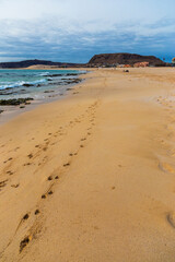 footprints on the sand