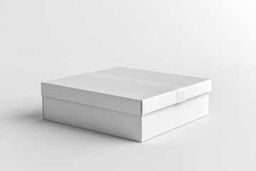 Naklejka premium Paper Box Mockup A4 on isolated background created with Generative AI