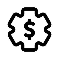 money management line icon