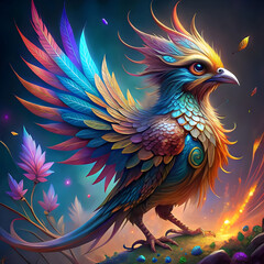Fototapeta premium fantasy bird illustration