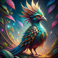 Fototapeta premium fantasy bird illustration