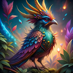 Fototapeta premium fantasy bird illustration