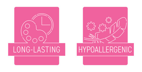 Long-lasting, hypoallergenic - Cosmetics main benefits