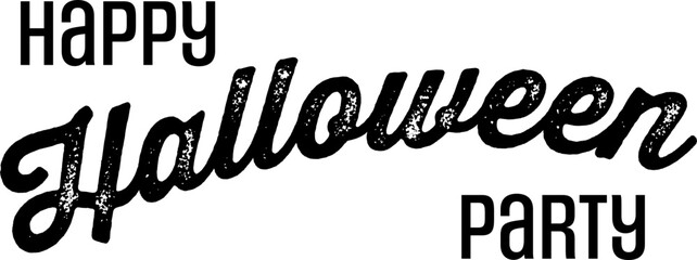 Halloween banner. Lettering poster. Grunge style.