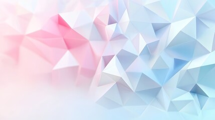 Obraz premium Abstract polygonal background with soft pastel colors. Plenty of copy space on the right.