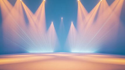 a stage with shining lights, congratulatory background for an award event, with lights, clean, simple background