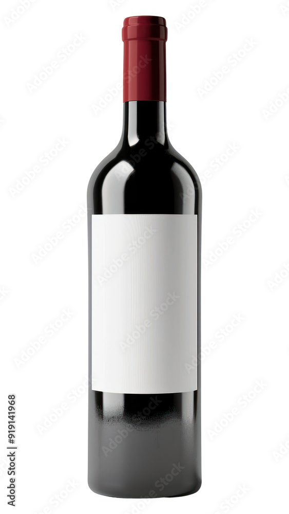 Sticker PNG Elegant wine bottle with label