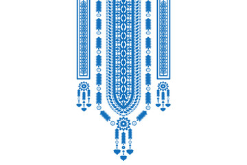 Neckline embroidery vector design for cloth fabric and textile