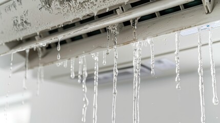 Water Dripping from a Leaking Air Conditioner Unit