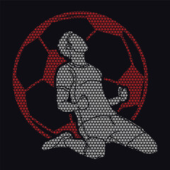 Soccer player winning moment vector image